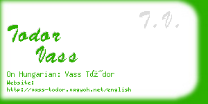 todor vass business card